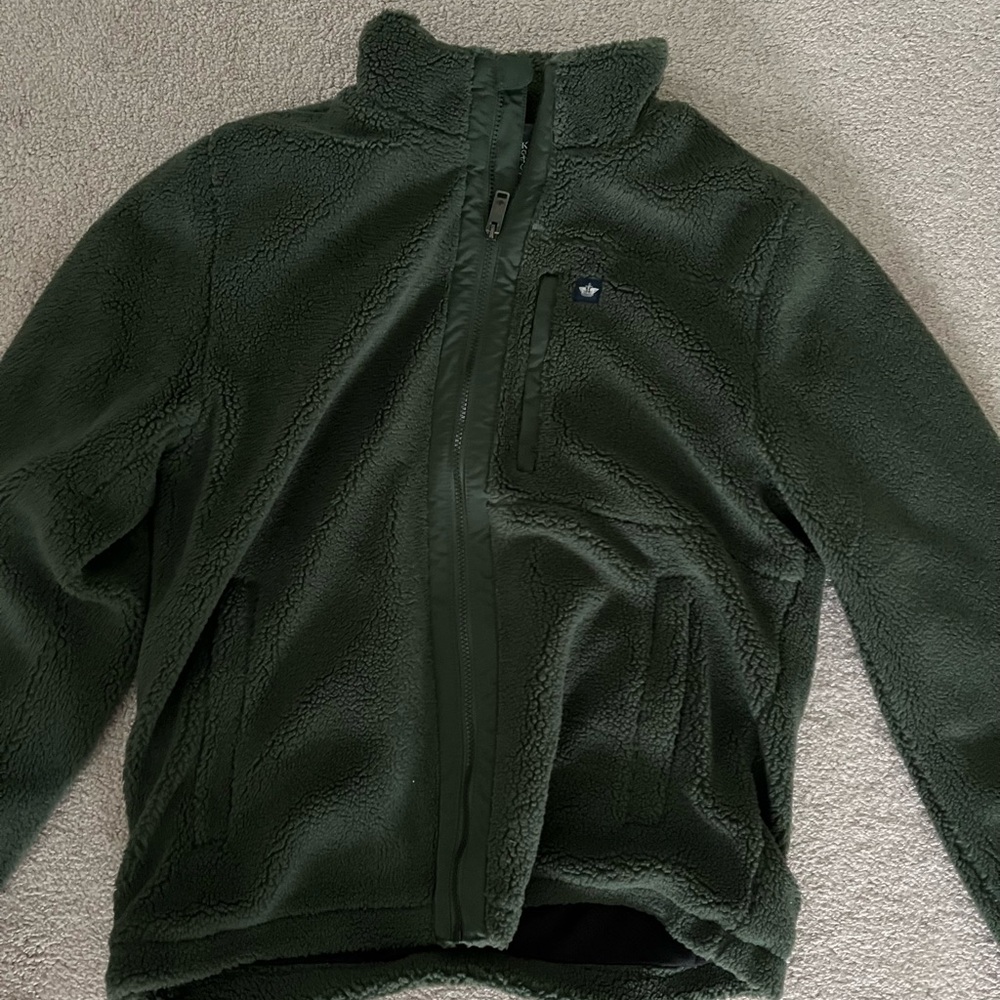 Dockers Green Fleece Y2K wool jacket